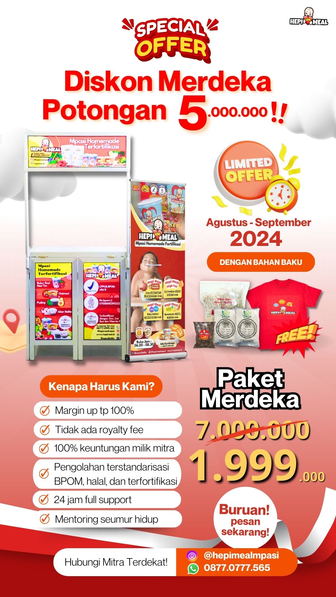 PO DISKON MERDEKA Paket Portable Dengan Bahan