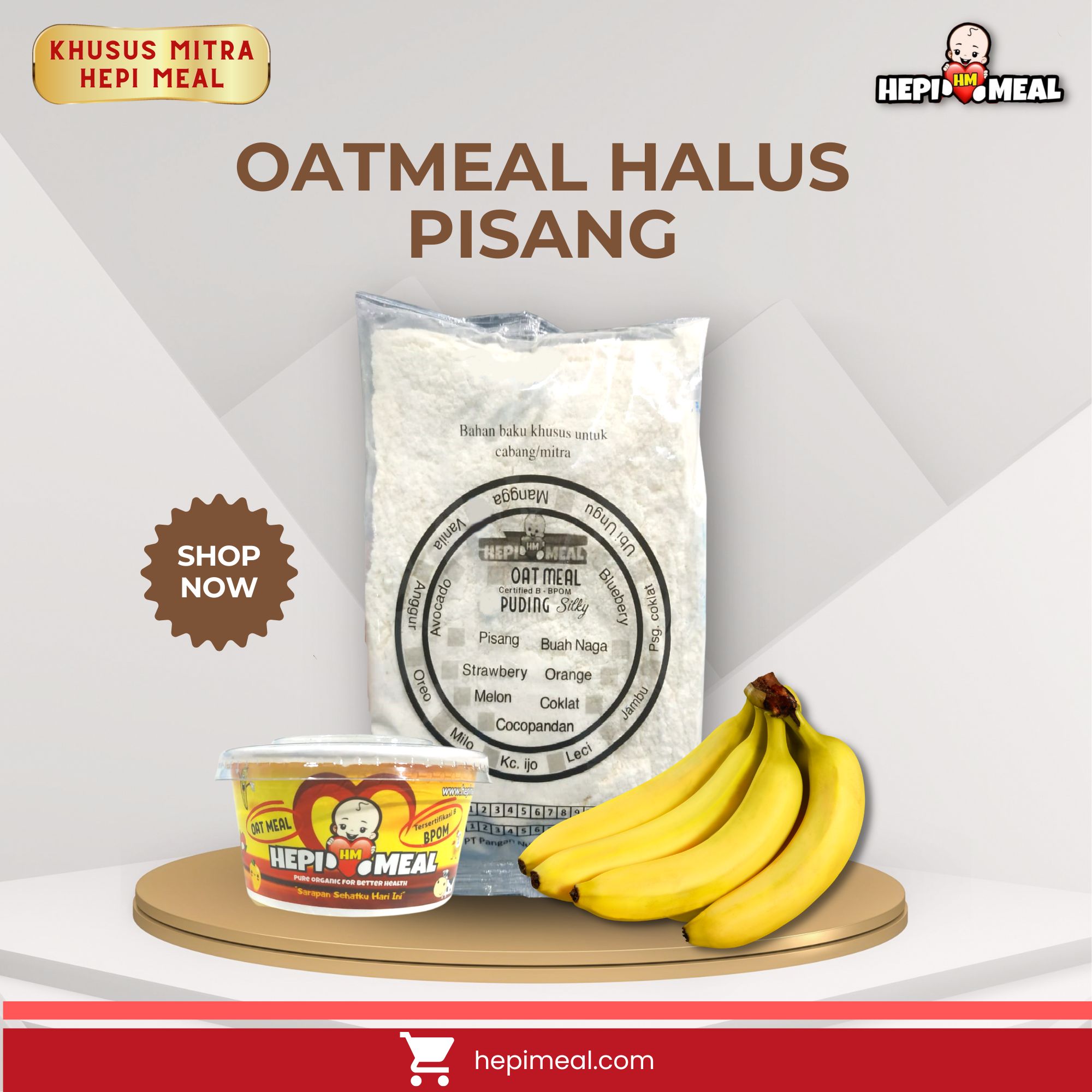 Oat Milk Varian Rasa PISANG HALUS 12 PORSI TERMASUK CUP