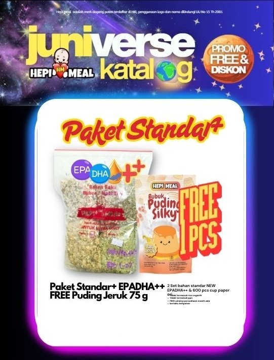 1 SET PAKET STANDAR+ EPA DHA ++ FREE PUDING JERUK  75GR JUNI 2026