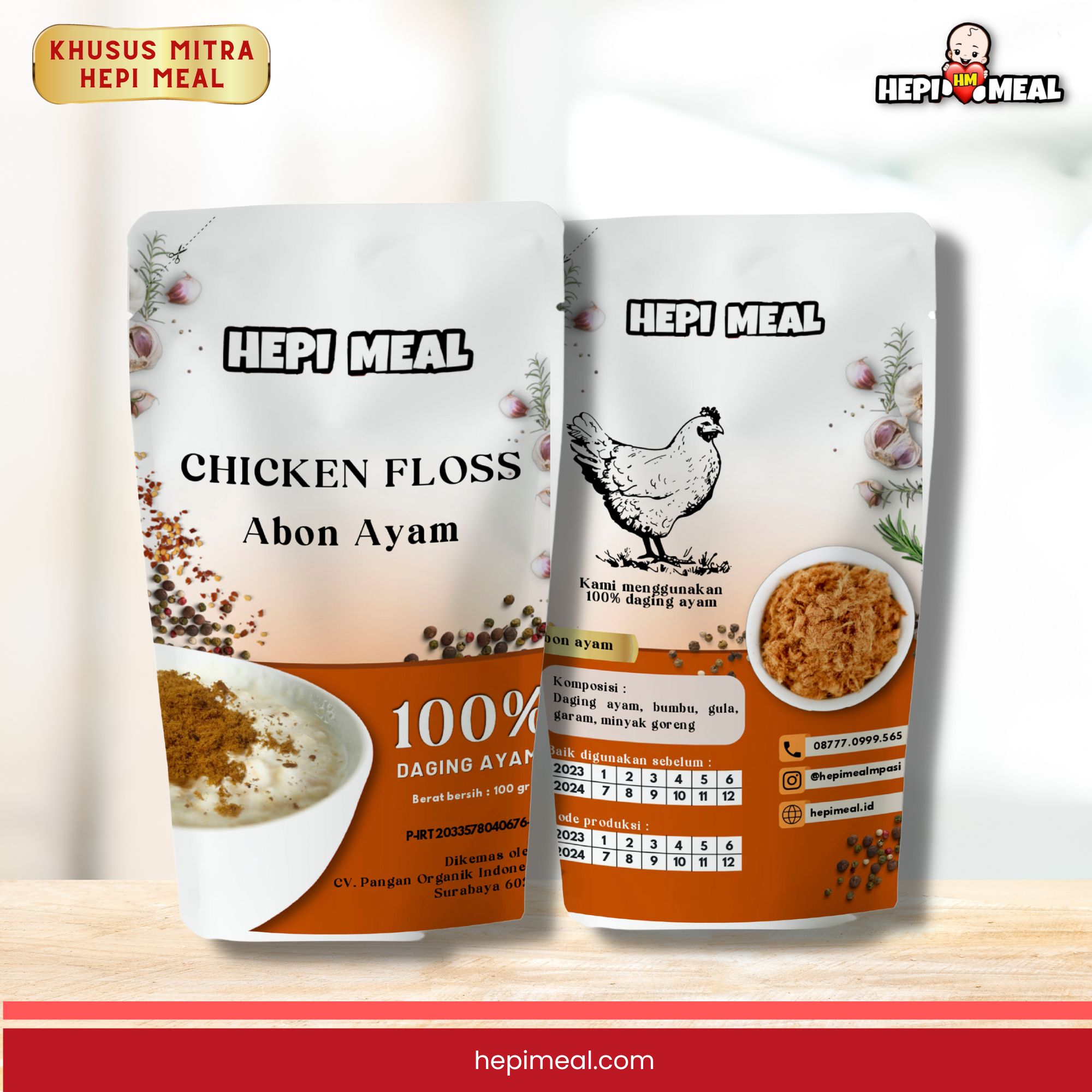 Abon Baby Varian Rasa Ayam 100 Gram (tanpa cup)