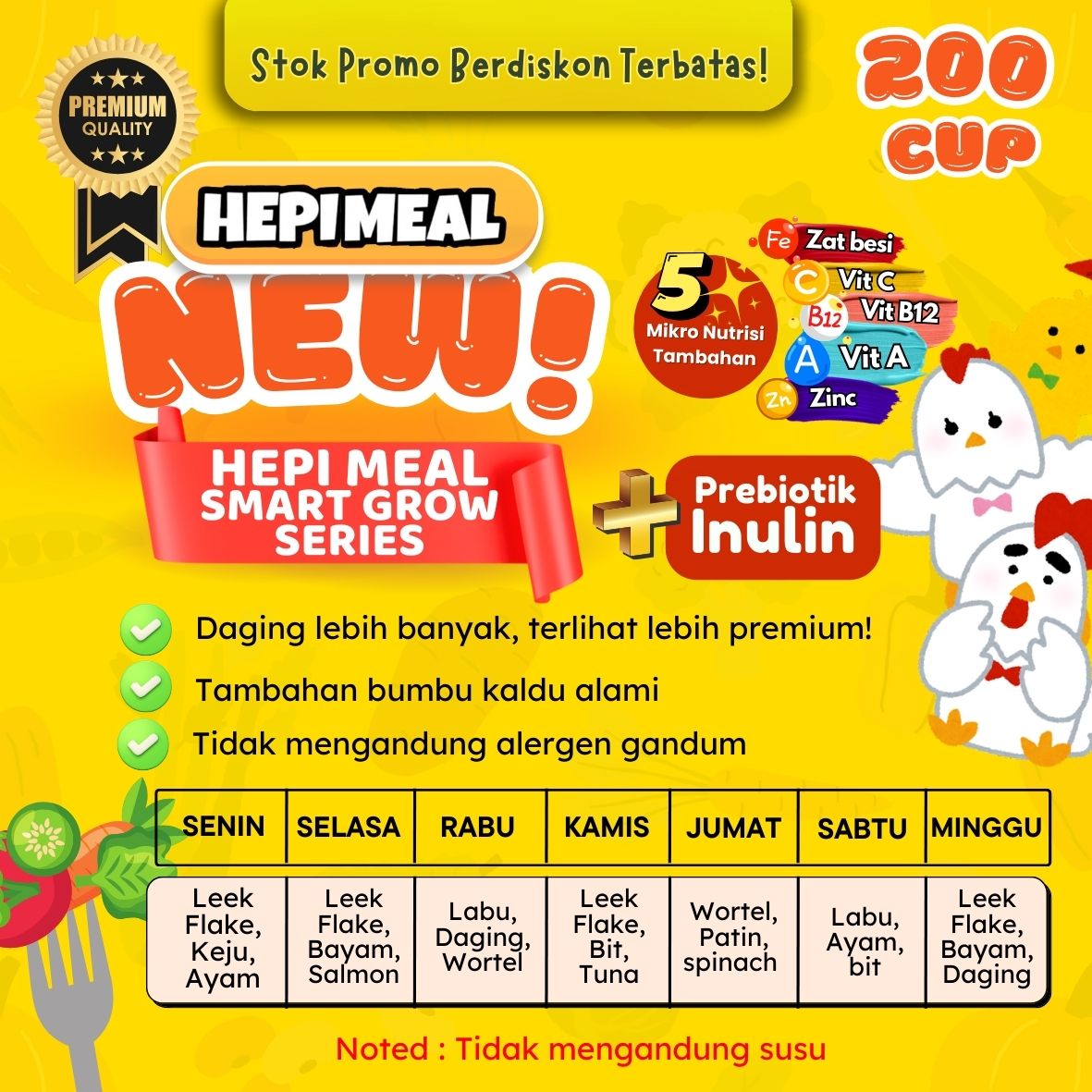 Paket Standar Hepi Meal Inulin