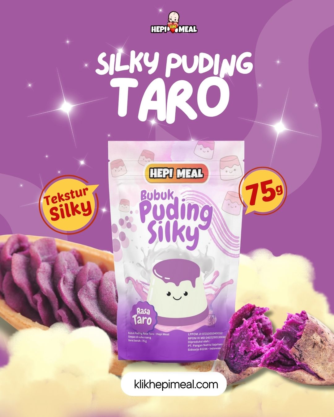 Puding Silky Taro Standing Pouch 75gr