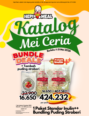 BUNDLING 1 PAKET STANDAR INULIN++ DISKON PUDING STROBERI MEI 26
