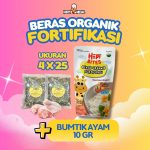 1 PCS BERAS ORGANIK FORTIFIKASI 4X25 FREE BUMTIK AYAM 10GR
