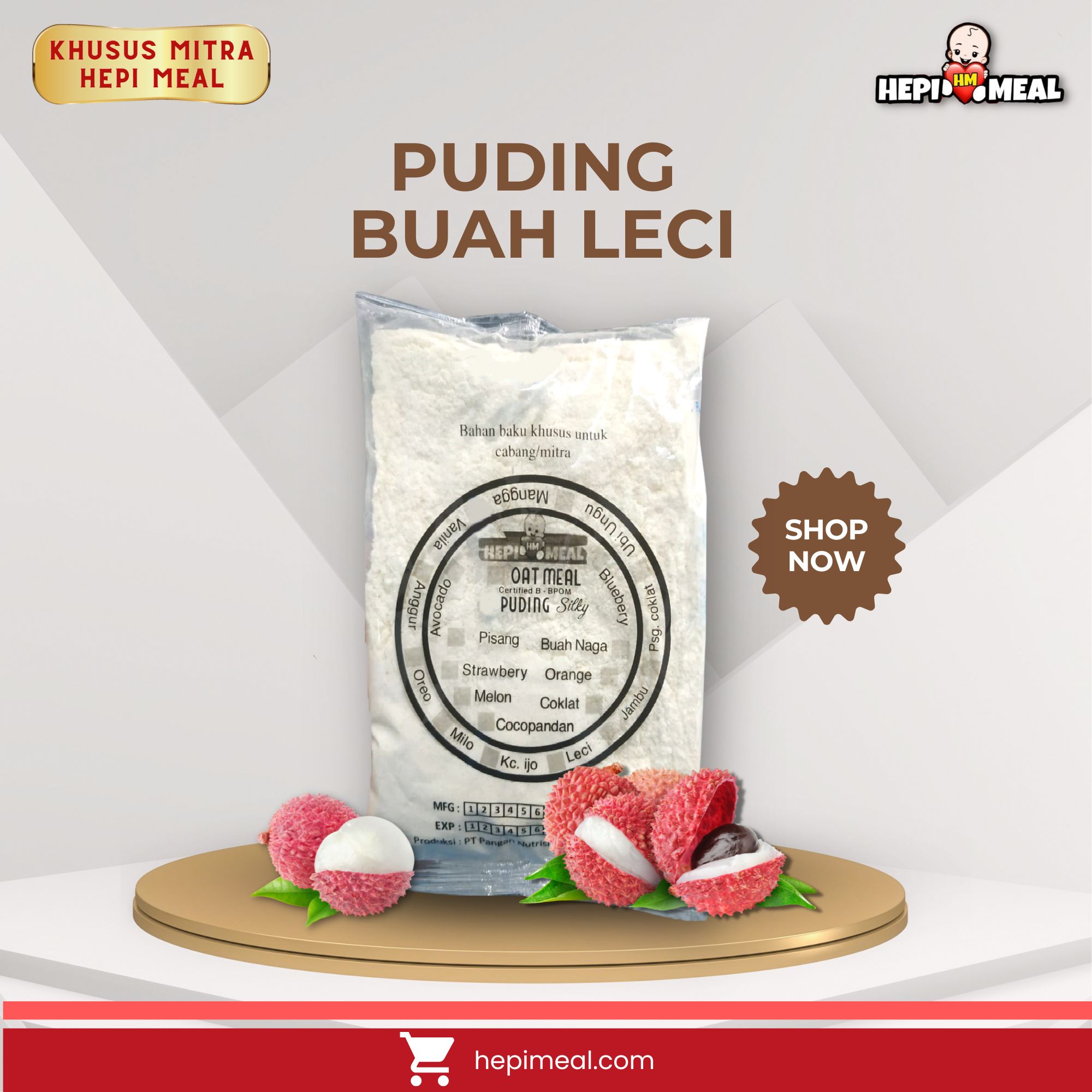 PUDING LECI 2 PACK untuk 24 porsi (tanpa cup puding)
