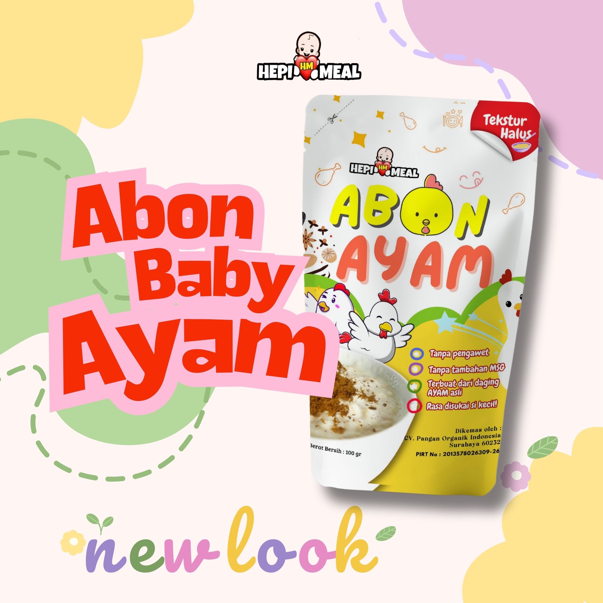 Abon Baby Varian Rasa Ayam 100 Gram (KEMASAN BARU) Tanpa Cup