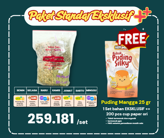 1 SET PAKET STANDAR EKSKLUSIF++ FREE PUDING MANGGA 25 GR FEB 26