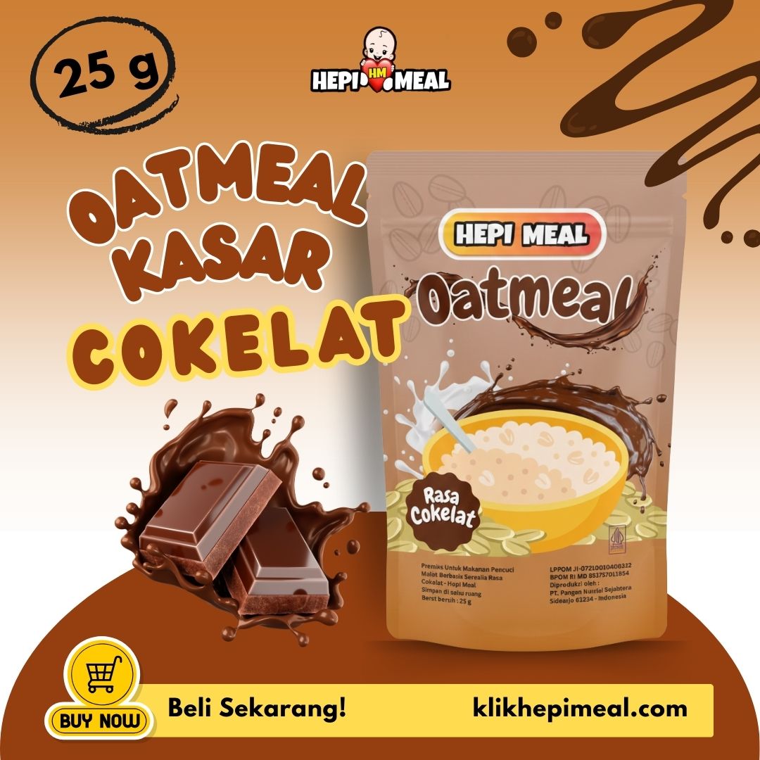 OATMEAL KASAR COKLAT STANDING POUCH 25gr