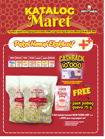 2 SET PAKET HEMAT EKSKLUSIF++ FREE PUDING GUAVA 75 GR + CASHBACK 10.000 MAR 26