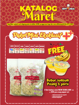 2 SET PAKET MINI EKSKLUSIF++ FREE BUBUR SUMSUM PISANG MAR 26