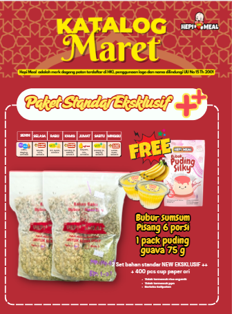 2 SET PAKET STANDAR EKSKLUSIF++ FREE PUDING GUAVA 75 GR DAN BUBUR SUMSUM PISANG MAR 26