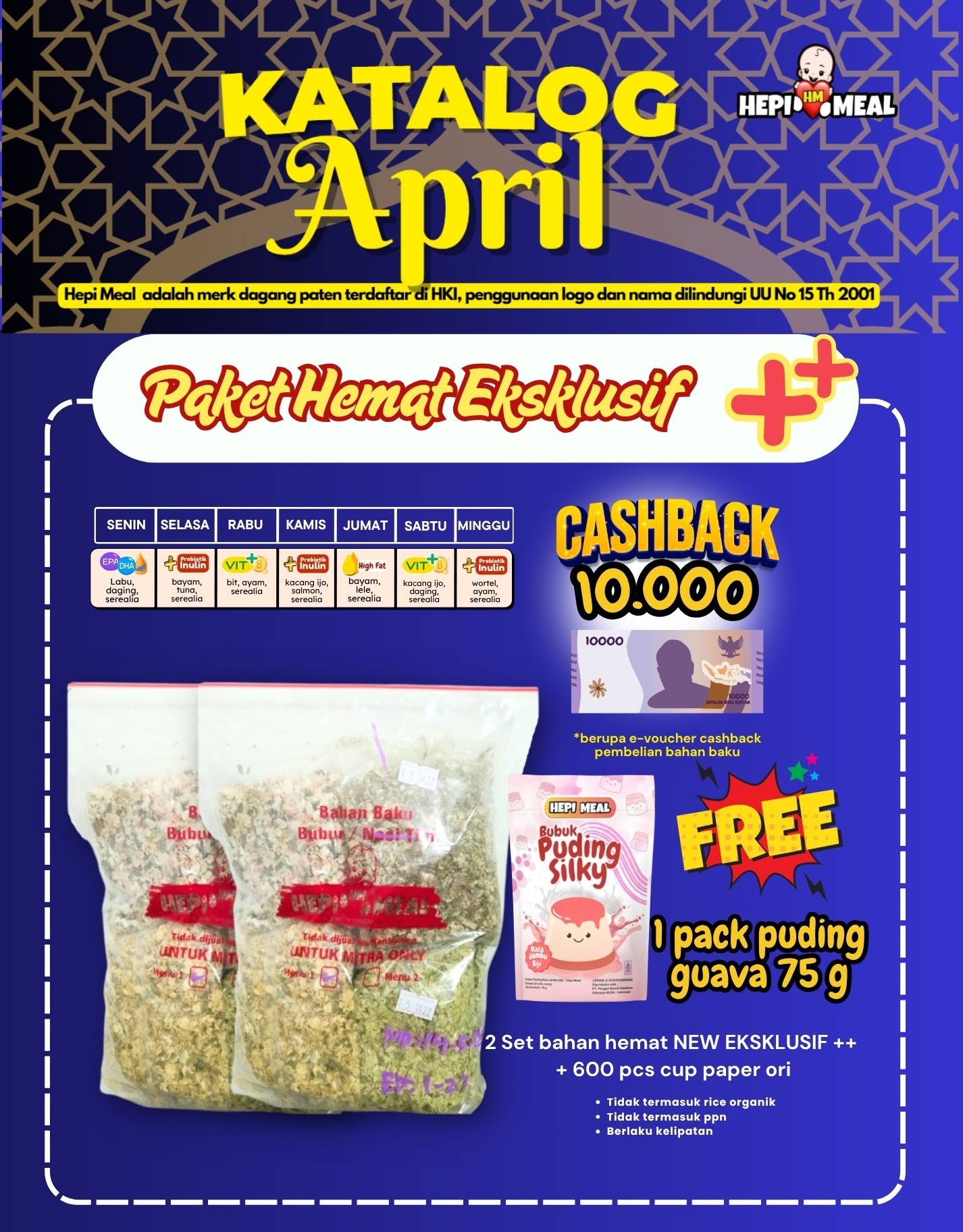 2 SET PAKET HEMAT EKSKLUSIF++ FREE PUDING GUAVA 75 GR + CASHBACK 10.000 MAR 26