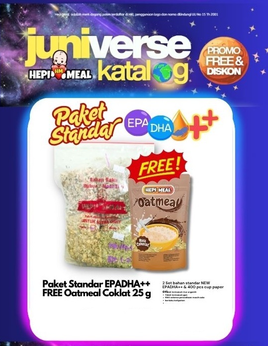 1 SET PAKET STANDAR EPA DHA ++ FREE OATMEAL COKELAT 25 GR JUNI 2026