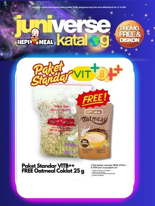 1 SET PAKET STANDAR VIT B ++ FREE OATMEAL COKELAT 25 GR JUNI 2026