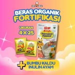 Beras Organik Fortifikasi FREE Bumbu Kaldu INULIN AYAM 4X25GR