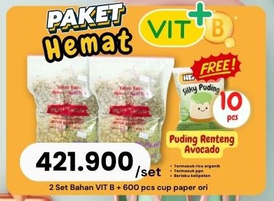 Promo Beli 2 Hemat VIT B dapat FREE 10 Puding Renteng Avocado