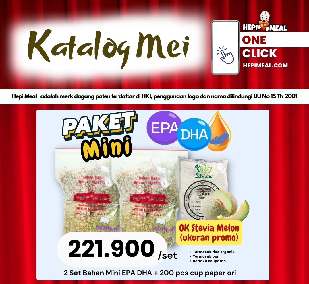 Promo Beli 2 Mini EPA DHA dapat GRATIS Oatmeal Kasar Stevia Melon