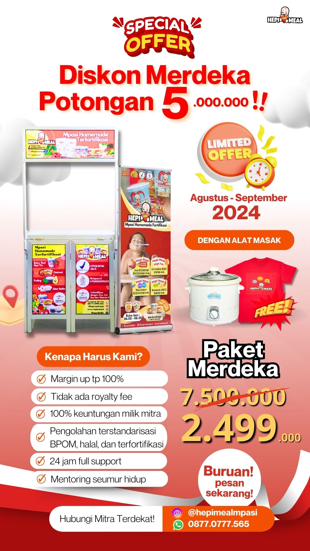 PO DISKON MERDEKA Paket Portable Dengan Alat