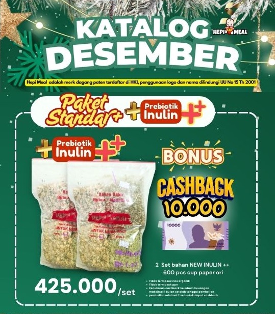 PROMO BELI 2 SET STANDAR+ INULIN ++ (300 CUP) DAPAT CASHBACK 10.000 DES 25