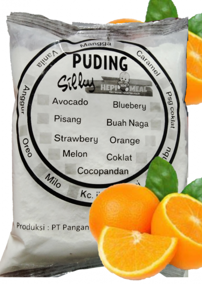 Puding Susu Rasa Buah Orange 2×150 Gram untuk 24 porsi ( tanpa cup puding )