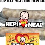 CUP NEW OAT MEAL ORI HM 100 pcs ( termasuk lid )