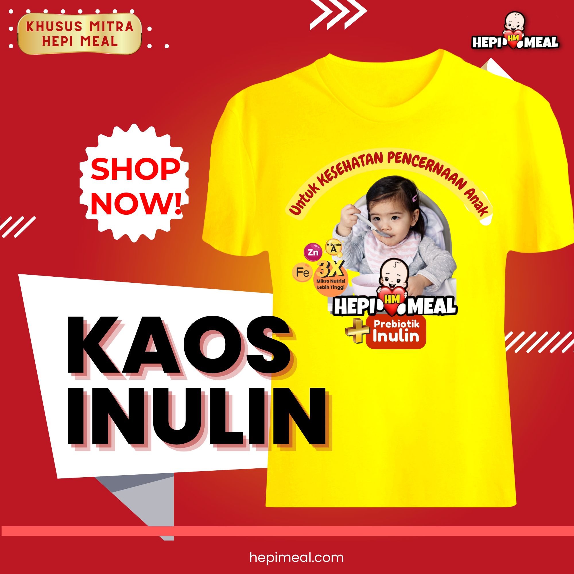 Kaos Hepi Meal Inulin (satuan)