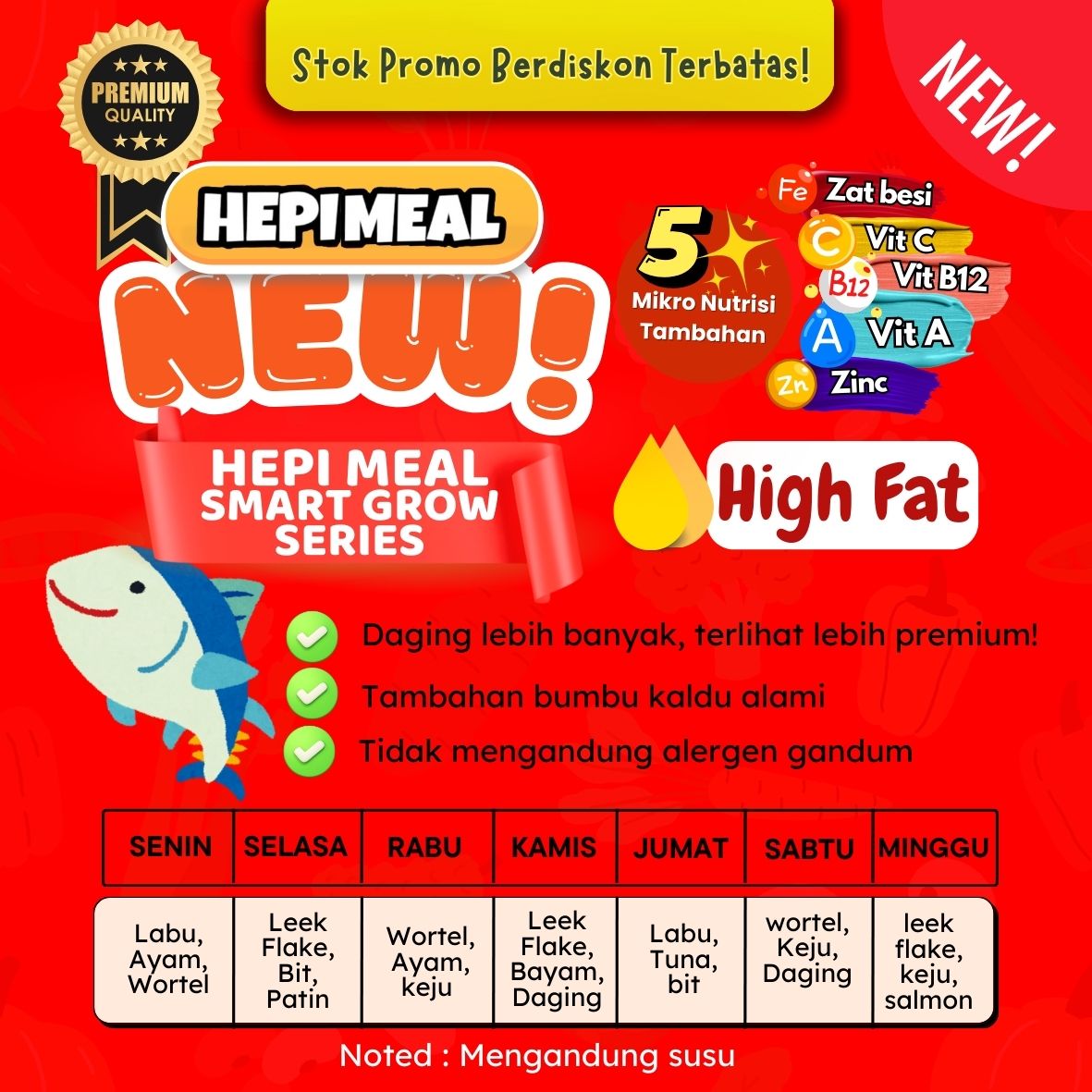 NEW HIGH FAT ++ PAKET MINI 100 CUP