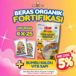 [PROMO LOKAL] BERAS ORGANIK FORTIFIKASI 4X25 FREE Bumbu Kaldu VITB SAPI