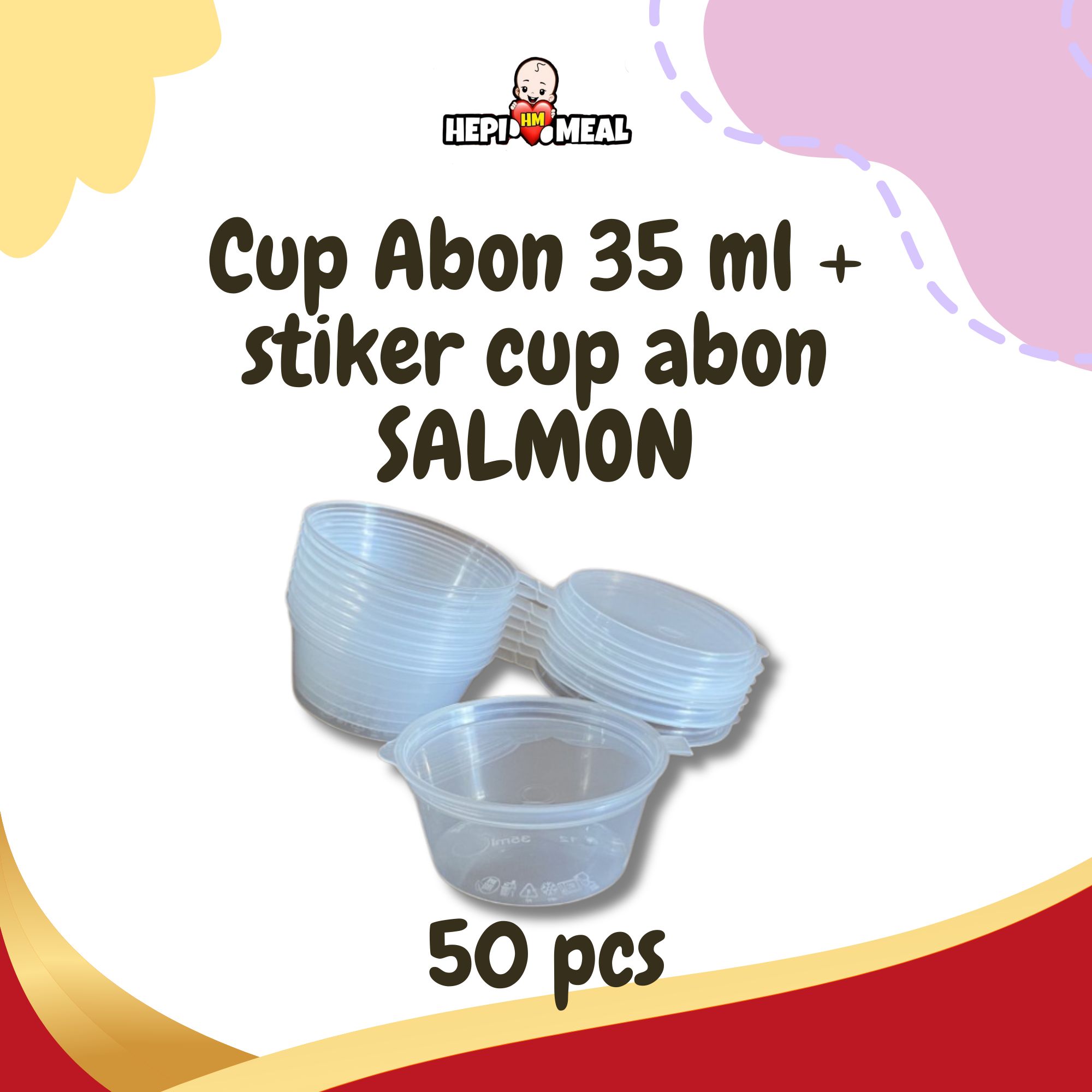CUP ABON + STIKER ABON SALMON 50 PCS