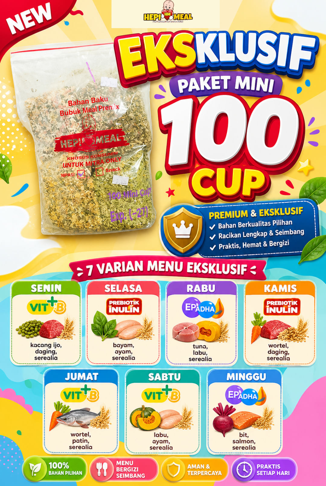 NEW EKSKLUSIF++ PAKET MINI 100 CUP