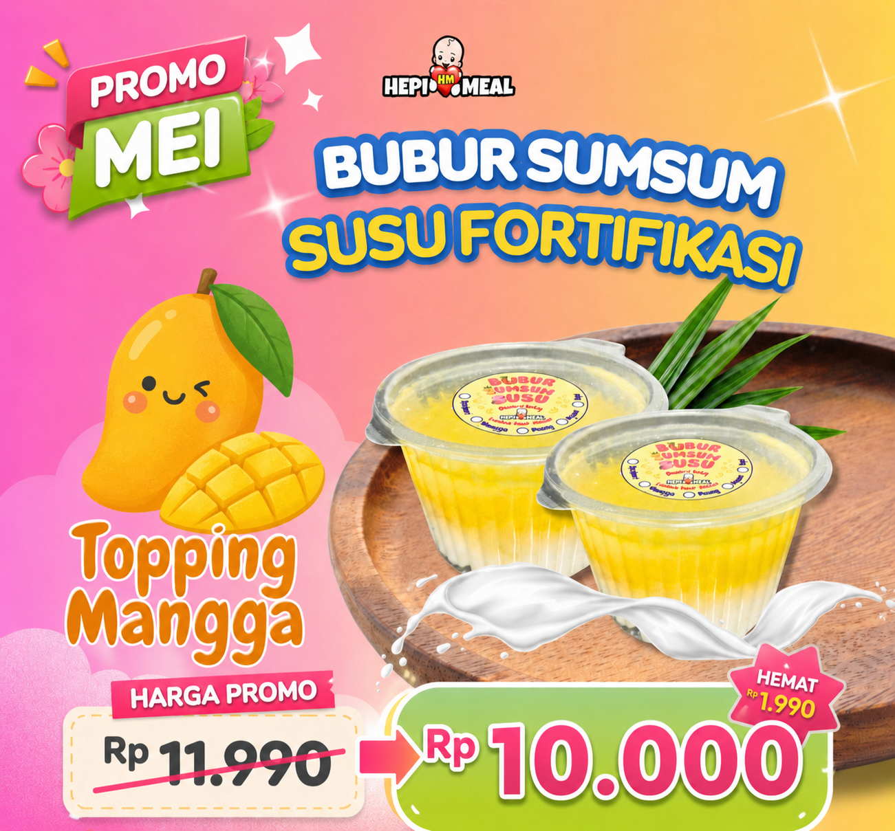 [PROMO LOKAL] BUBUR SUMSUM SUSU RASA MANGGA (TANPA CUP)