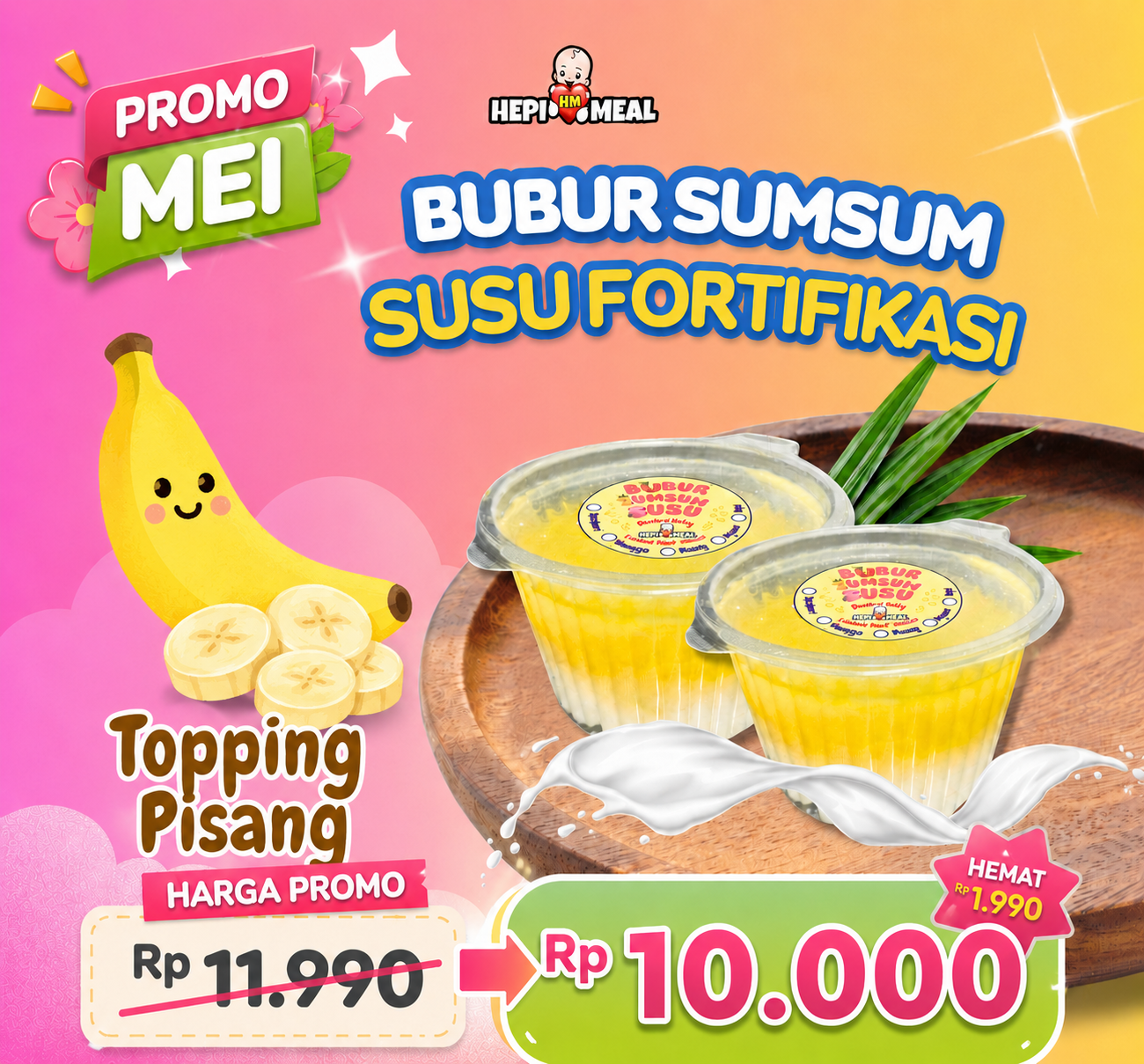 [PROMO LOKAL] BUBUR SUMSUM SUSU RASA PISANG (TANPA CUP)