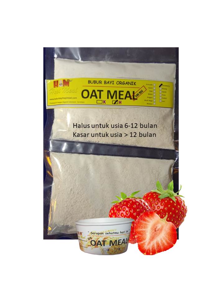 Oatmeal Seduh Rasa Strawberry untuk 12 porsi( termasuk cup)