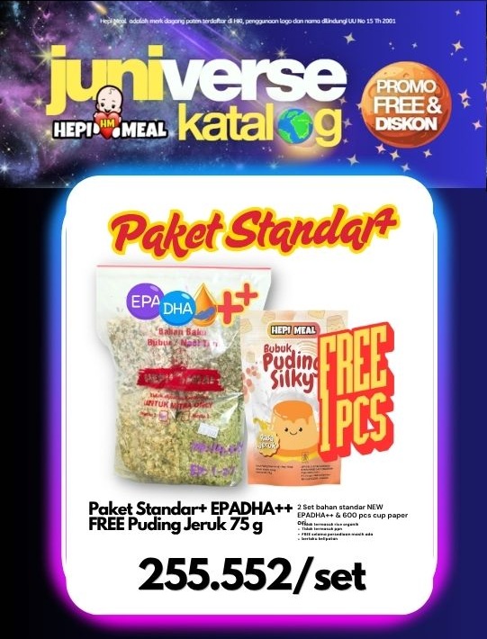 1 SET PAKET HEMAT EPA DHA ++ FREE PUDING JERUK 75GR JUNI 2026