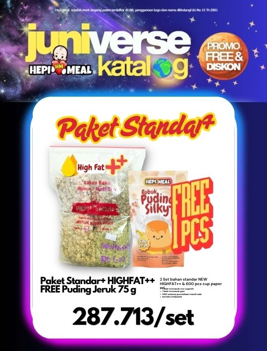 1 SET PAKET STANDAR+ HIGH FAT ++ FREE PUDING JERUK 75 GR JUNI 2026