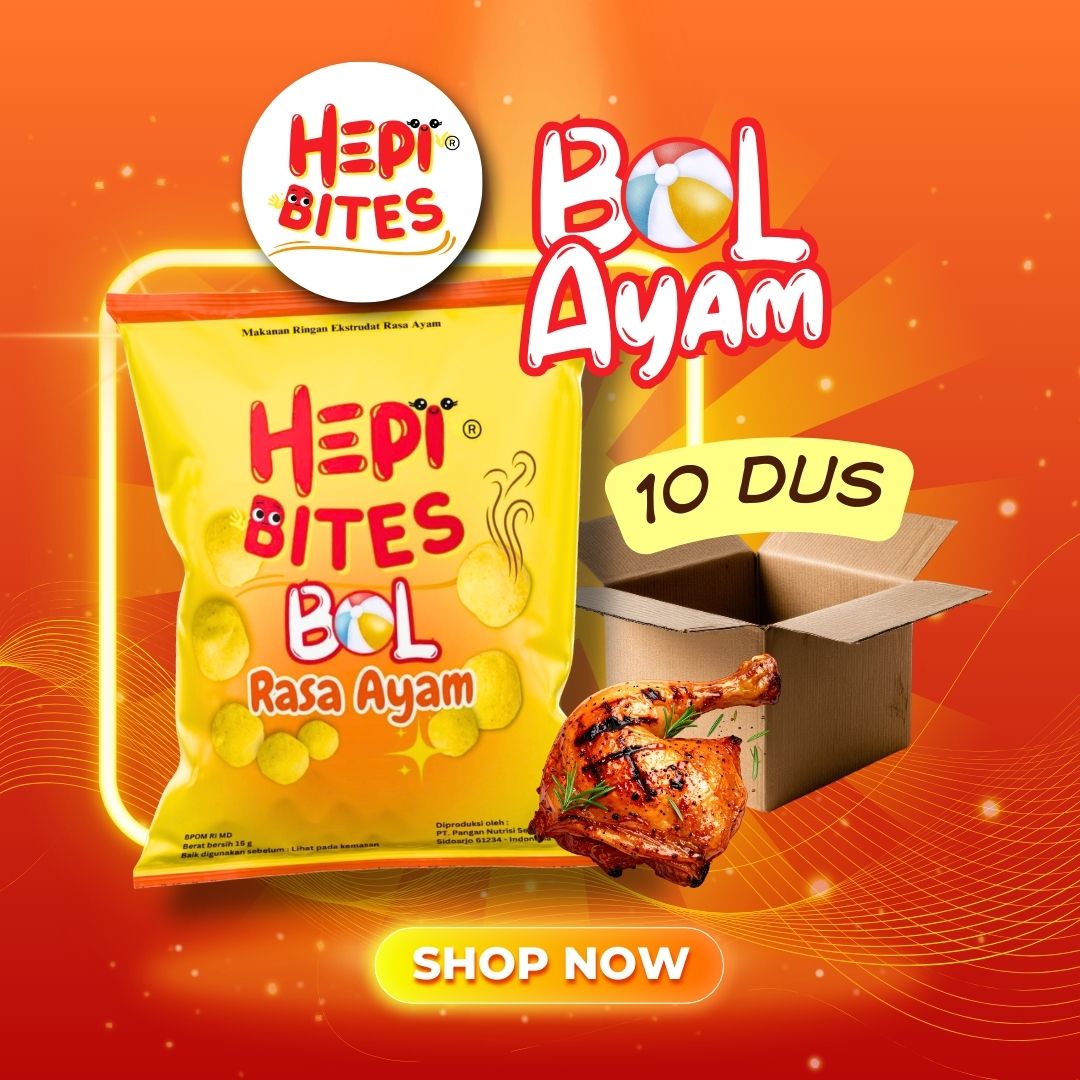 Hepi Bites Bol Ayam, Keju, Coklat 10 Karton