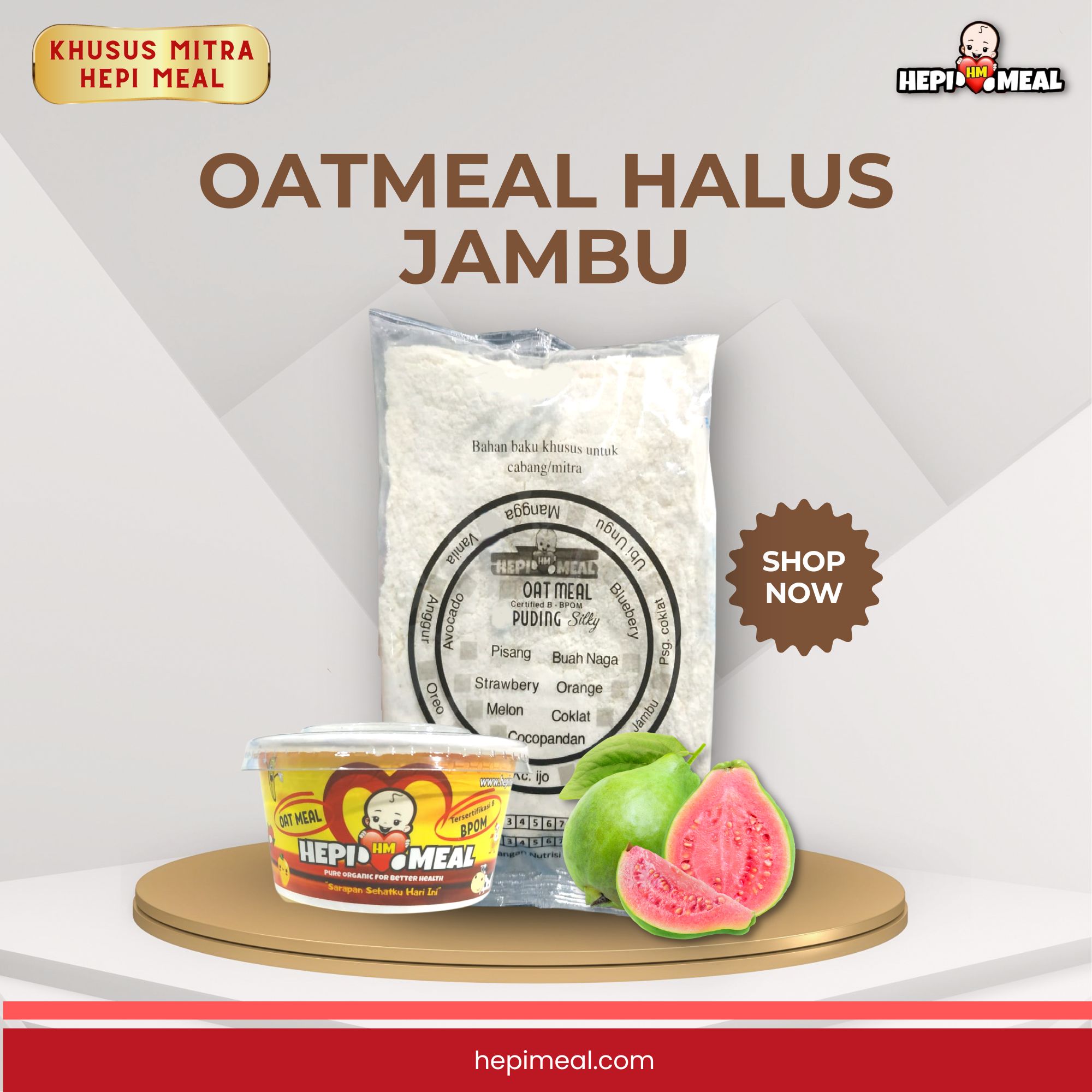 Oatmeal Jambu Halus