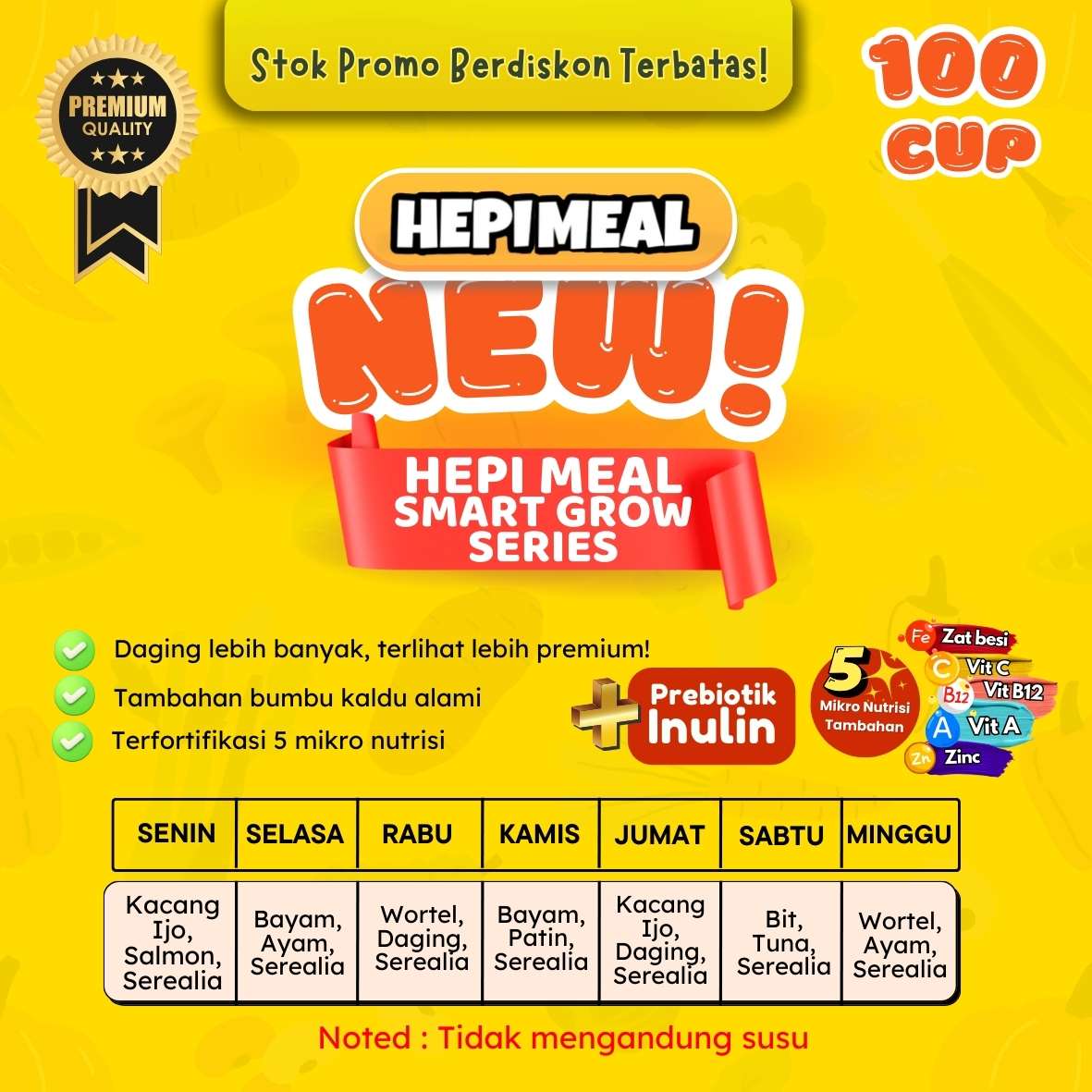 NEW INULIN ++ PAKET MINI 100 CUP