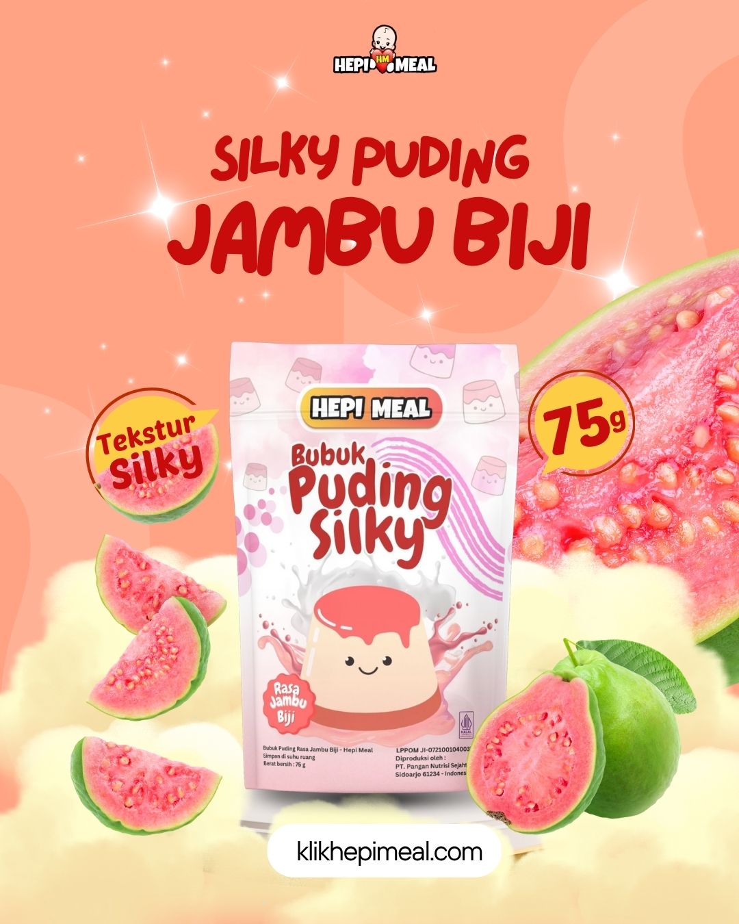 Puding Silky Guava Standing Pouch 75gr